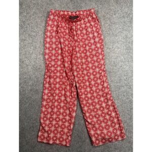 Carol Anderson Collection 2281247 Pants Medium Red White Medallion Rayon Crepe